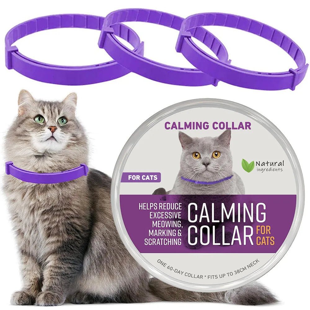 Adjustable Calming Collar for Cats & Dogs – Anxiety Relief, Long - Lasting Pheromone Comfort - ZinPetCare