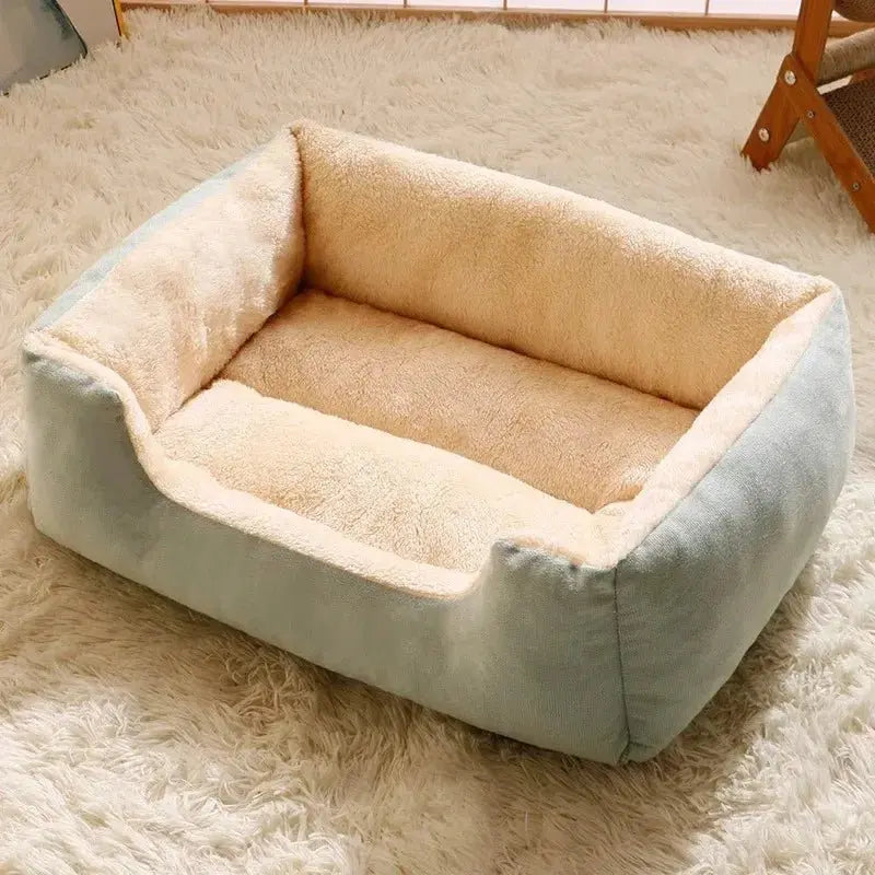 Soft Plush Cat & Small Dog Bed – Cozy Round Nest for Pets - ZinPetCare