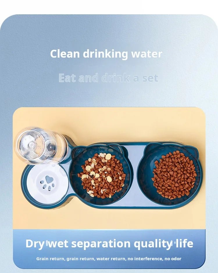 3 - in - 1 Pet Bowl with Water Dispenser - ZinPetCare