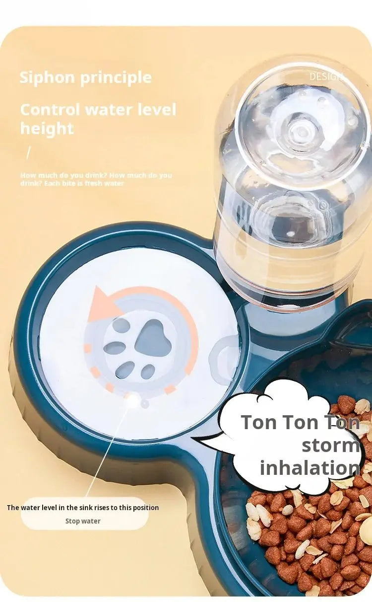 3 - in - 1 Pet Bowl with Water Dispenser - ZinPetCare