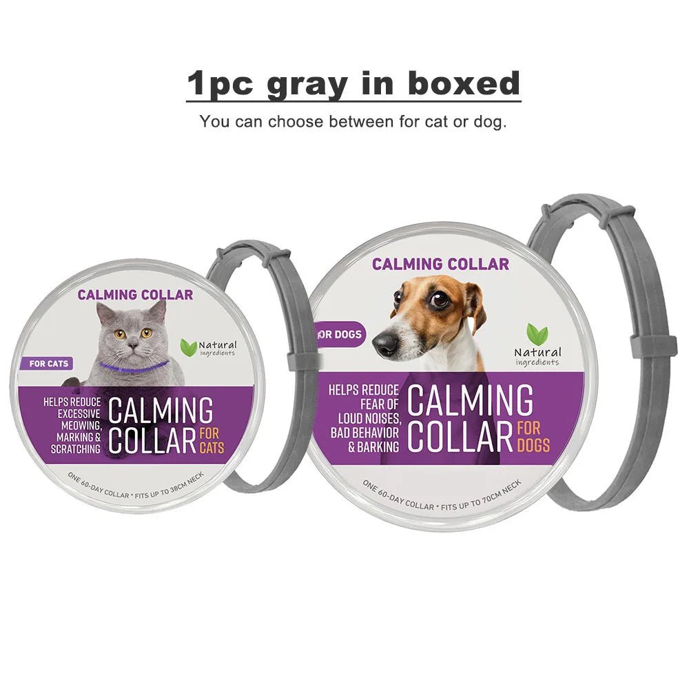 Adjustable Calming Collar for Cats & Dogs – Anxiety Relief, Long - Lasting Pheromone Comfort - ZinPetCare