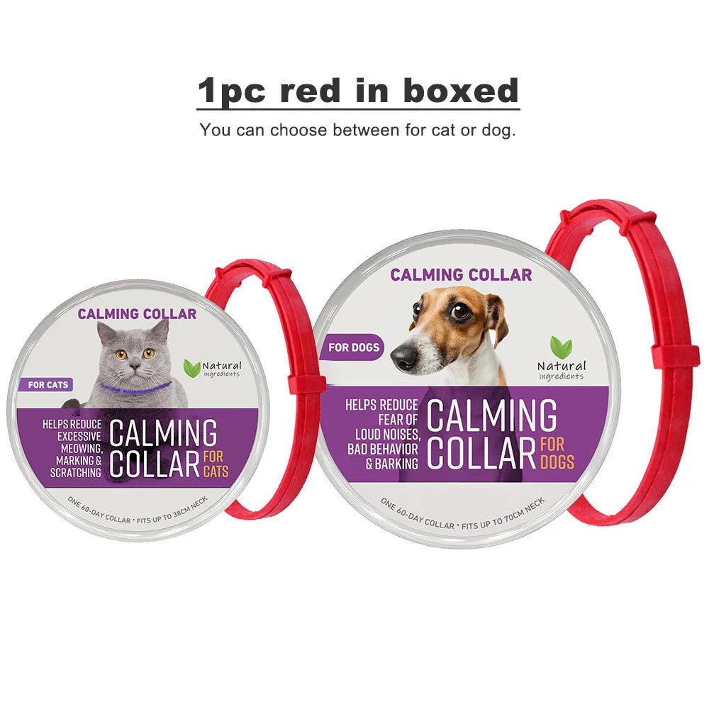 Adjustable Calming Collar for Cats & Dogs – Anxiety Relief, Long - Lasting Pheromone Comfort - ZinPetCare