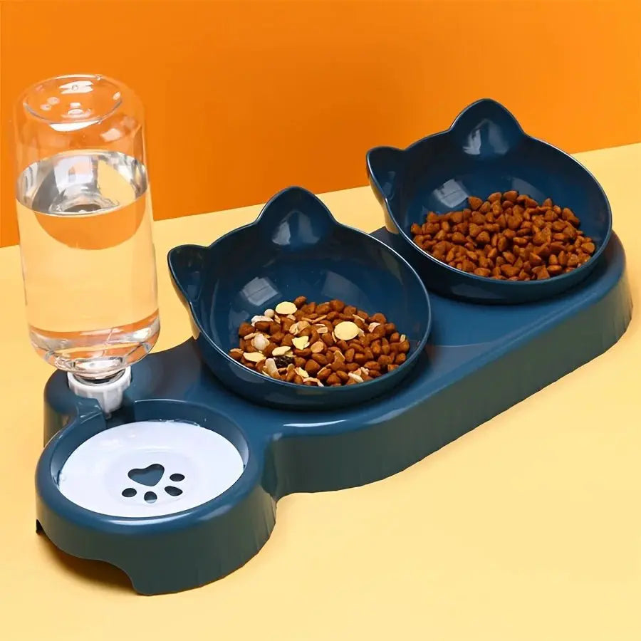 3 - in - 1 Pet Bowl with Water Dispenser - ZinPetCare