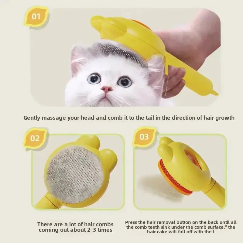 Self - Cleaning Pet Hair Removal Brush – Perfect for Cats & Dogs - ZinPetCare