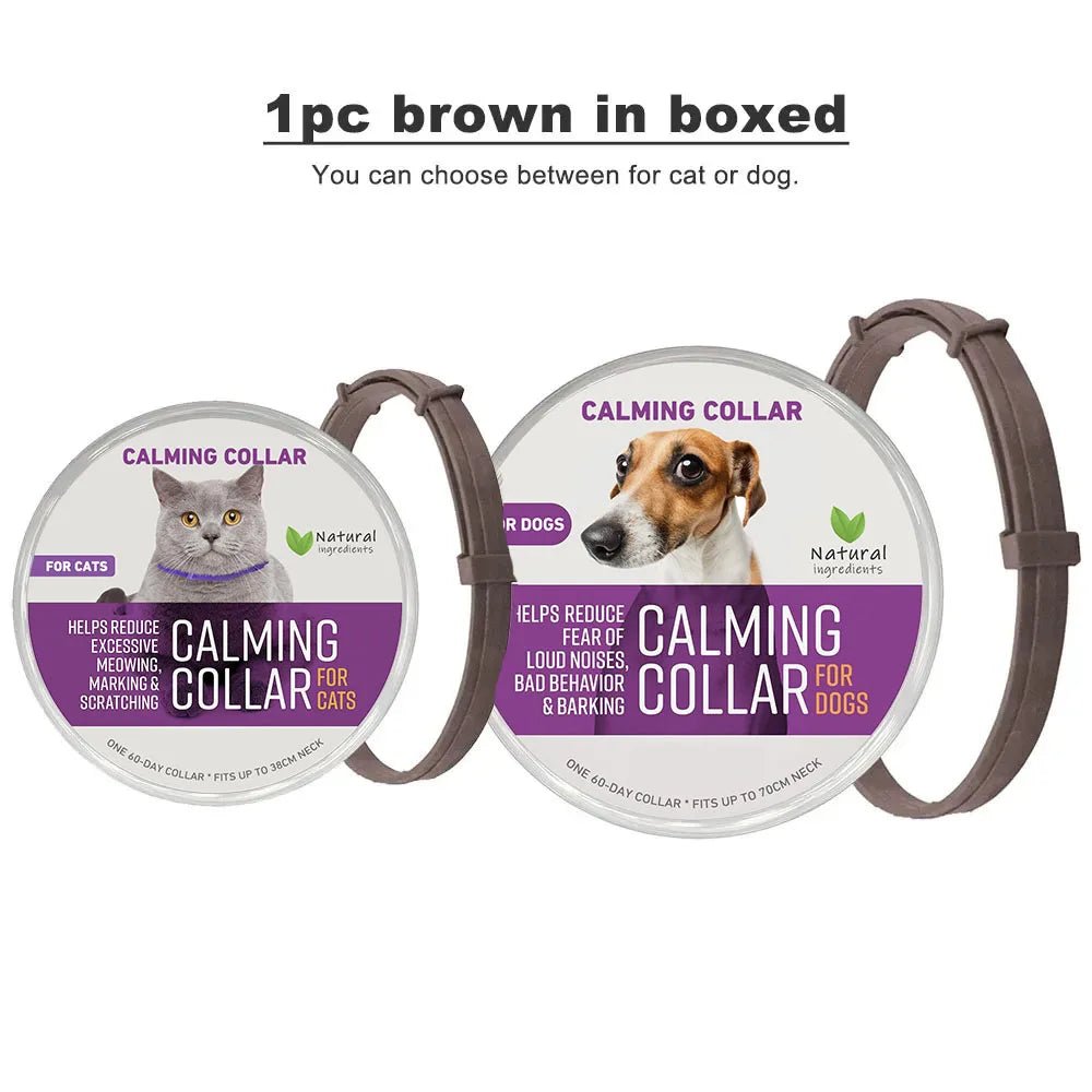 Adjustable Calming Collar for Cats & Dogs – Anxiety Relief, Long - Lasting Pheromone Comfort - ZinPetCare