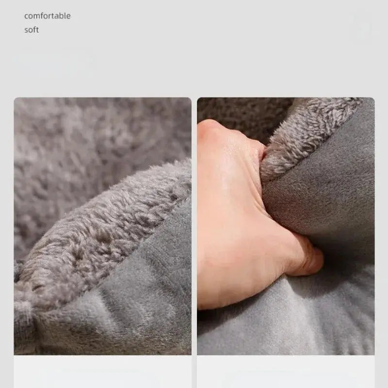 Soft Plush Cat & Small Dog Bed – Cozy Round Nest for Pets - ZinPetCare