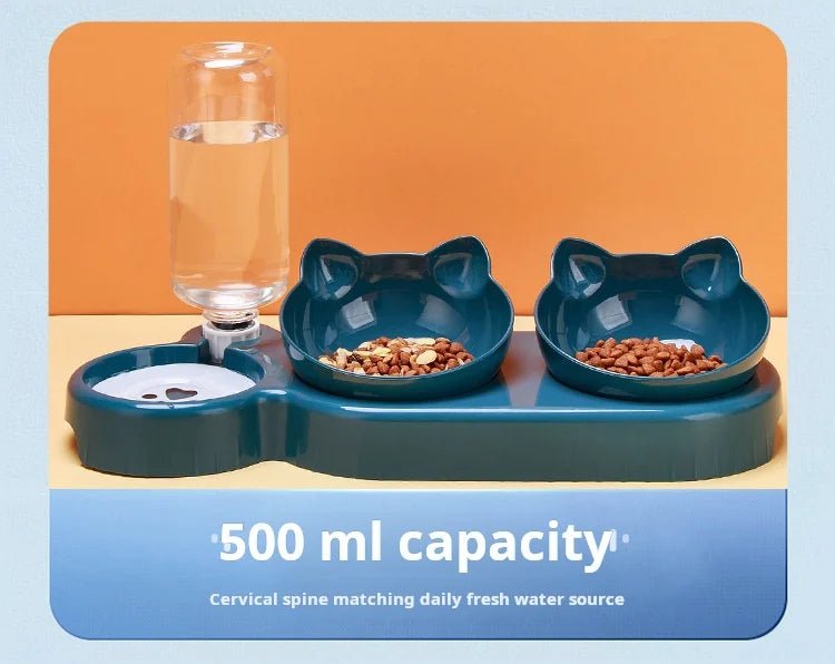 3 - in - 1 Pet Bowl with Water Dispenser - ZinPetCare