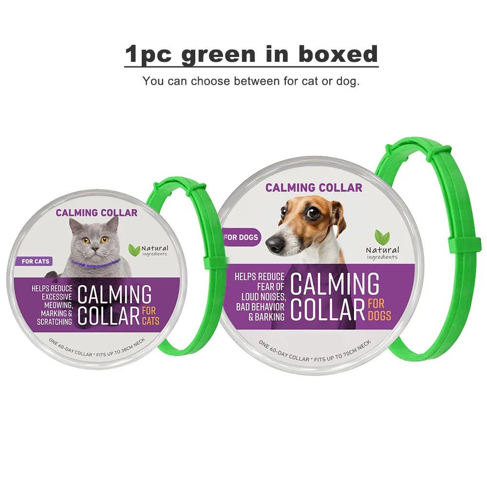 Adjustable Calming Collar for Cats & Dogs – Anxiety Relief, Long - Lasting Pheromone Comfort - ZinPetCare