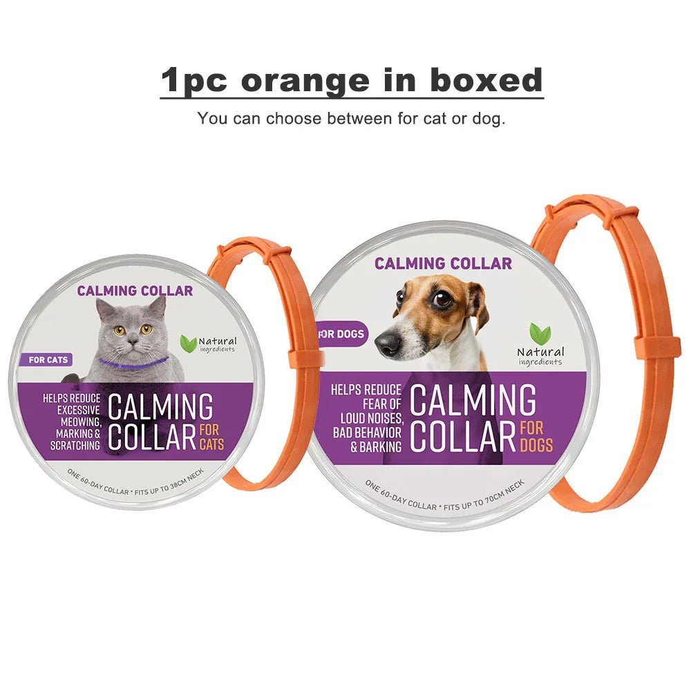 Adjustable Calming Collar for Cats & Dogs – Anxiety Relief, Long - Lasting Pheromone Comfort - ZinPetCare