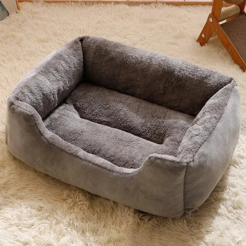 Soft Plush Cat & Small Dog Bed – Cozy Round Nest for Pets - ZinPetCare
