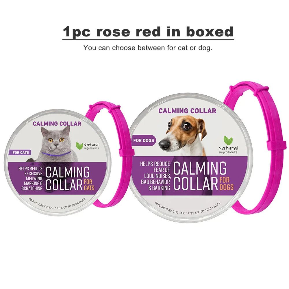 Adjustable Calming Collar for Cats & Dogs – Anxiety Relief, Long - Lasting Pheromone Comfort - ZinPetCare