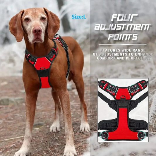 Adjustable No - Pull Dog Harness with Leash – Comfortable Fit for All Breeds - ZinPetCare