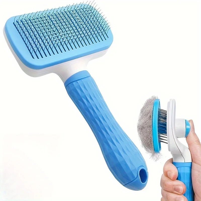 FurryCare Self - Cleaning Pet Grooming Brush for Cats and Dogs - ZinPetCare