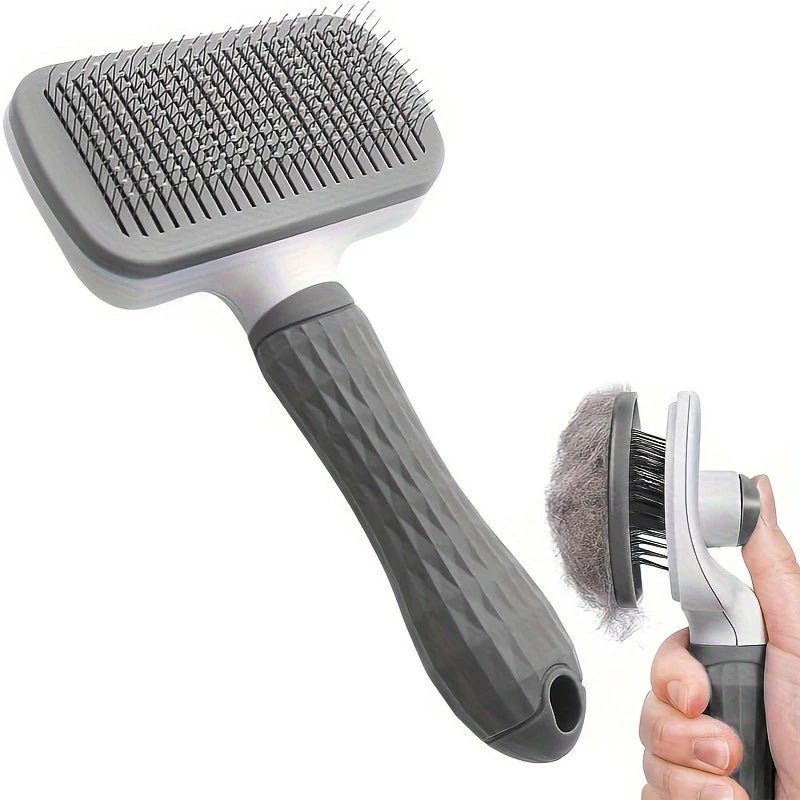 FurryCare Self - Cleaning Pet Grooming Brush for Cats and Dogs - ZinPetCare