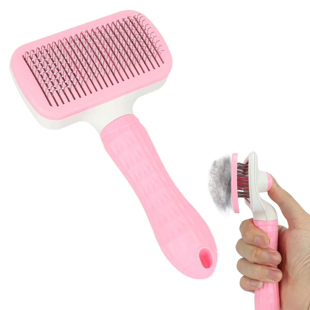 FurryCare Self - Cleaning Pet Grooming Brush for Cats and Dogs - ZinPetCare