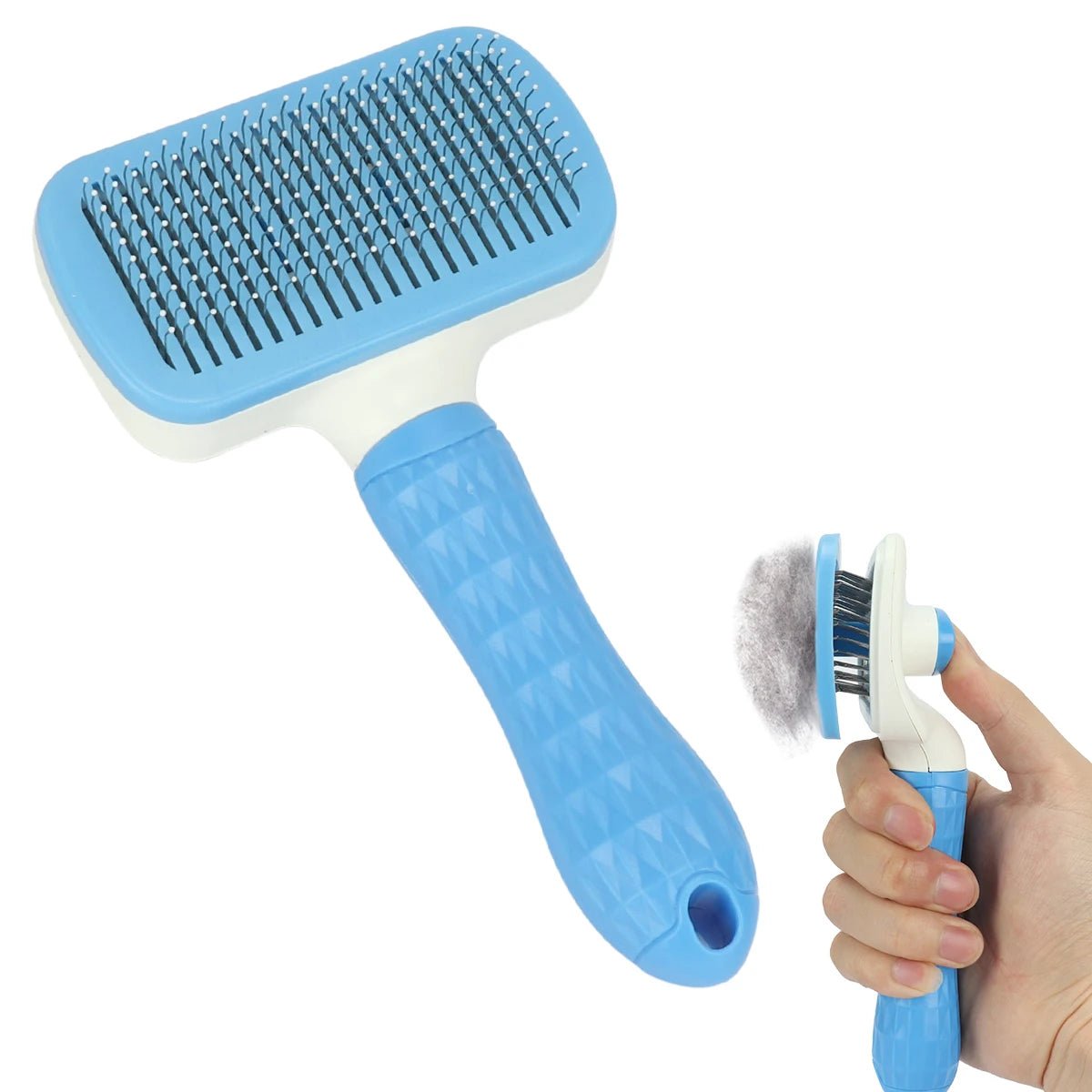 FurryCare Self - Cleaning Pet Grooming Brush for Cats and Dogs - ZinPetCare