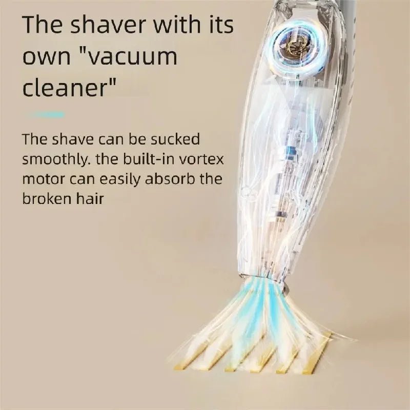 Low Noise Pet Paw Hair Clipper – Waterproof Dog & Cat Trimmer with Vacuum, Clean Brush & Comfort Grip - ZinPetCare