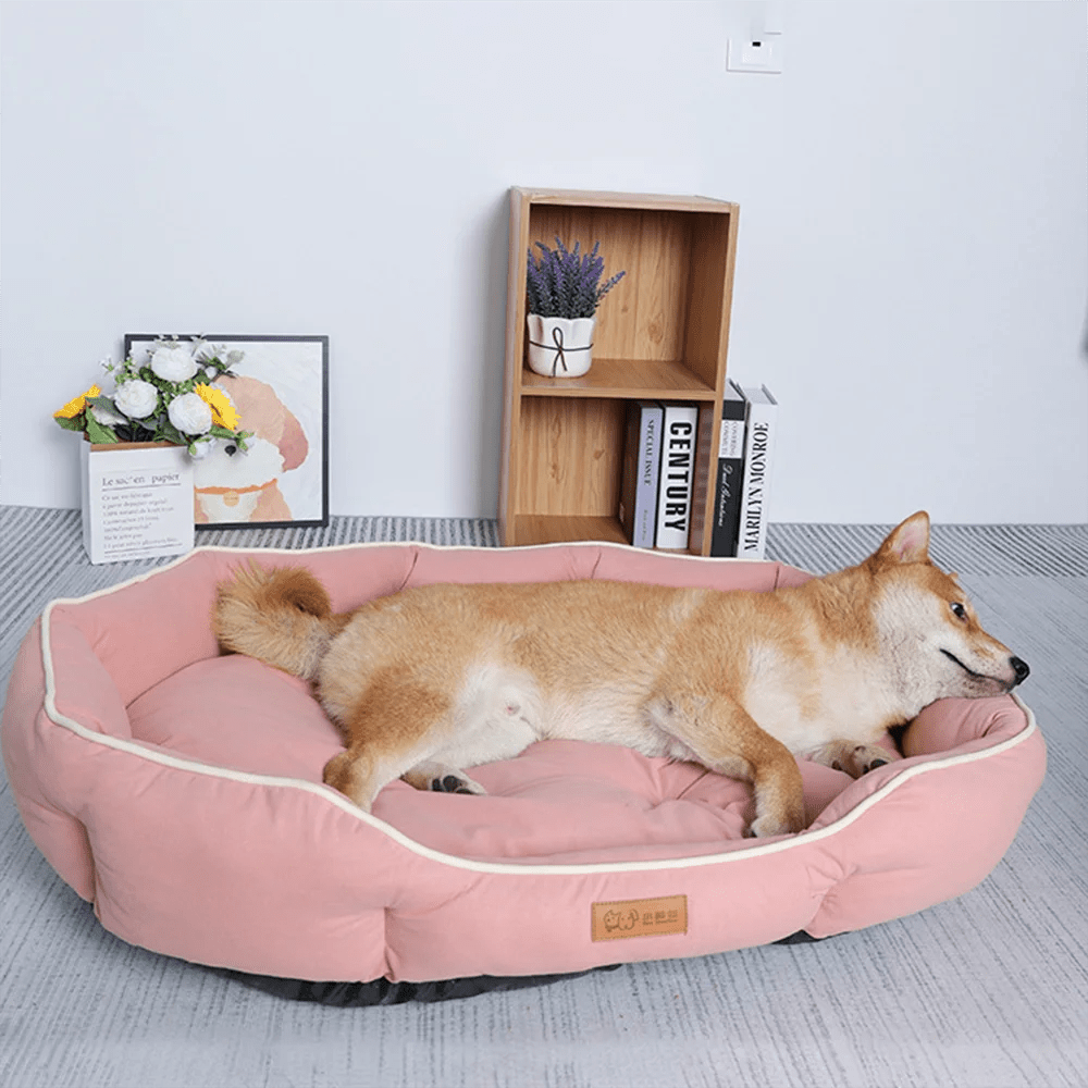 Pet Sofa Bed – Large Dog & Cat Sleeping Cushion | Winter Warm Corduroy Mat - ZinPetCare